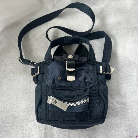Sacai Handbags - SACAI x Yoshida PORTER NAVY BLUE Mini Tote Bag w/ Crossbody Strap Japan